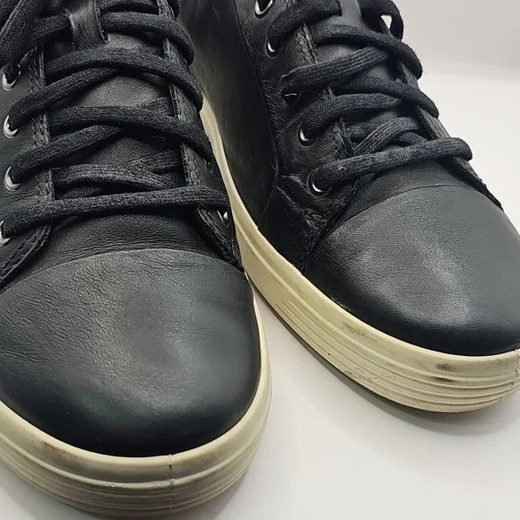 ÈCCO Black Oxford Soft 7 Sneaker Shoes Size 43 Leather Comfort System - Picture 5 of 7